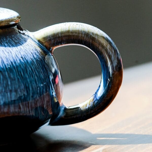 Tianmu Glaze Jun Kiln Ceramic Kung Fu Tea Set - Image 3