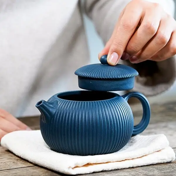 Yixing original ore blue clay famous purple sand teapot - Image 3