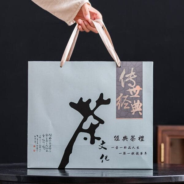 Ru kiln auspicious kung fu tea set with floor and ground cover - Image 9