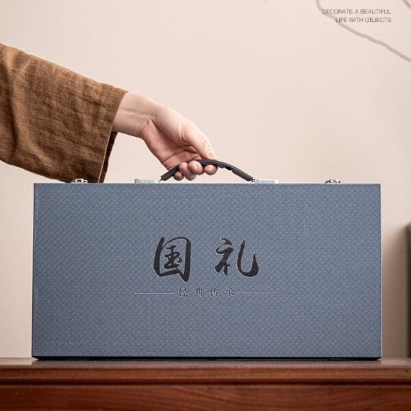 Ru kiln blue and white twined branches Kung Fu tea set - Image 9