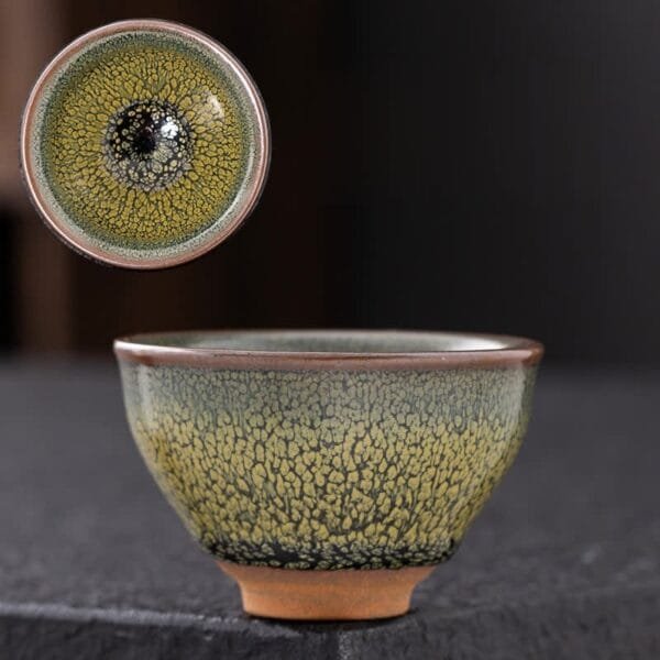Flat-type Tea-Match Glazed Small Bunch Mouth Tea Cup