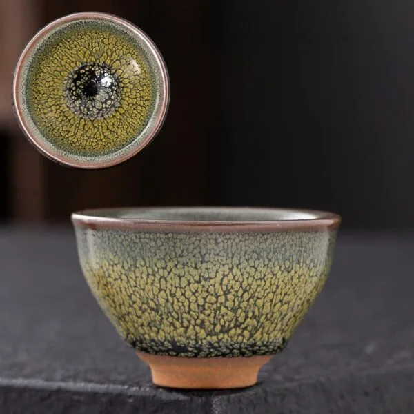 Flat-type Tea-Match Glazed Small Bunch Mouth Tea Cup