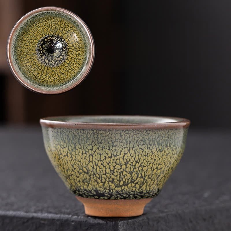 Flat-type Tea-Match Glazed Small Bunch Mouth Tea Cup