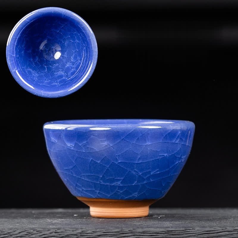 Sapphire blue small bunch mouth Tea Cup